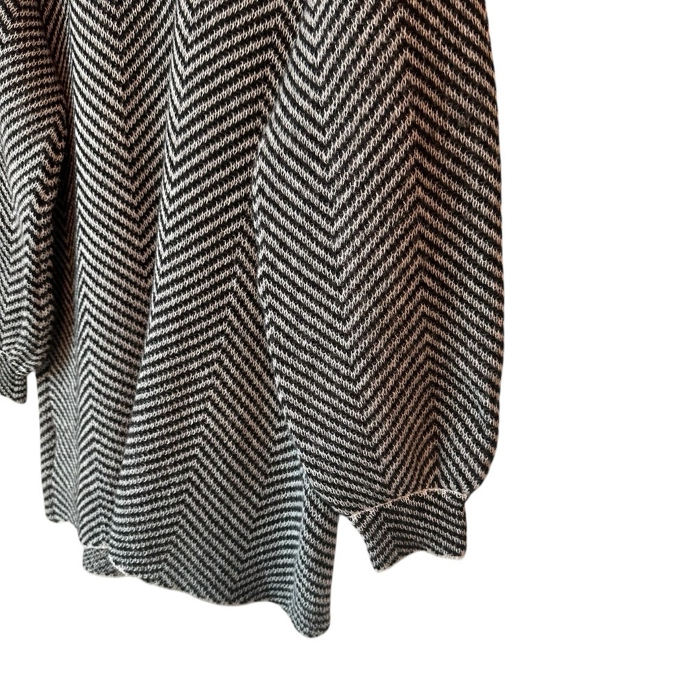 Chevron Pattern Open Front Cardigan Oversized Swe… - image 6